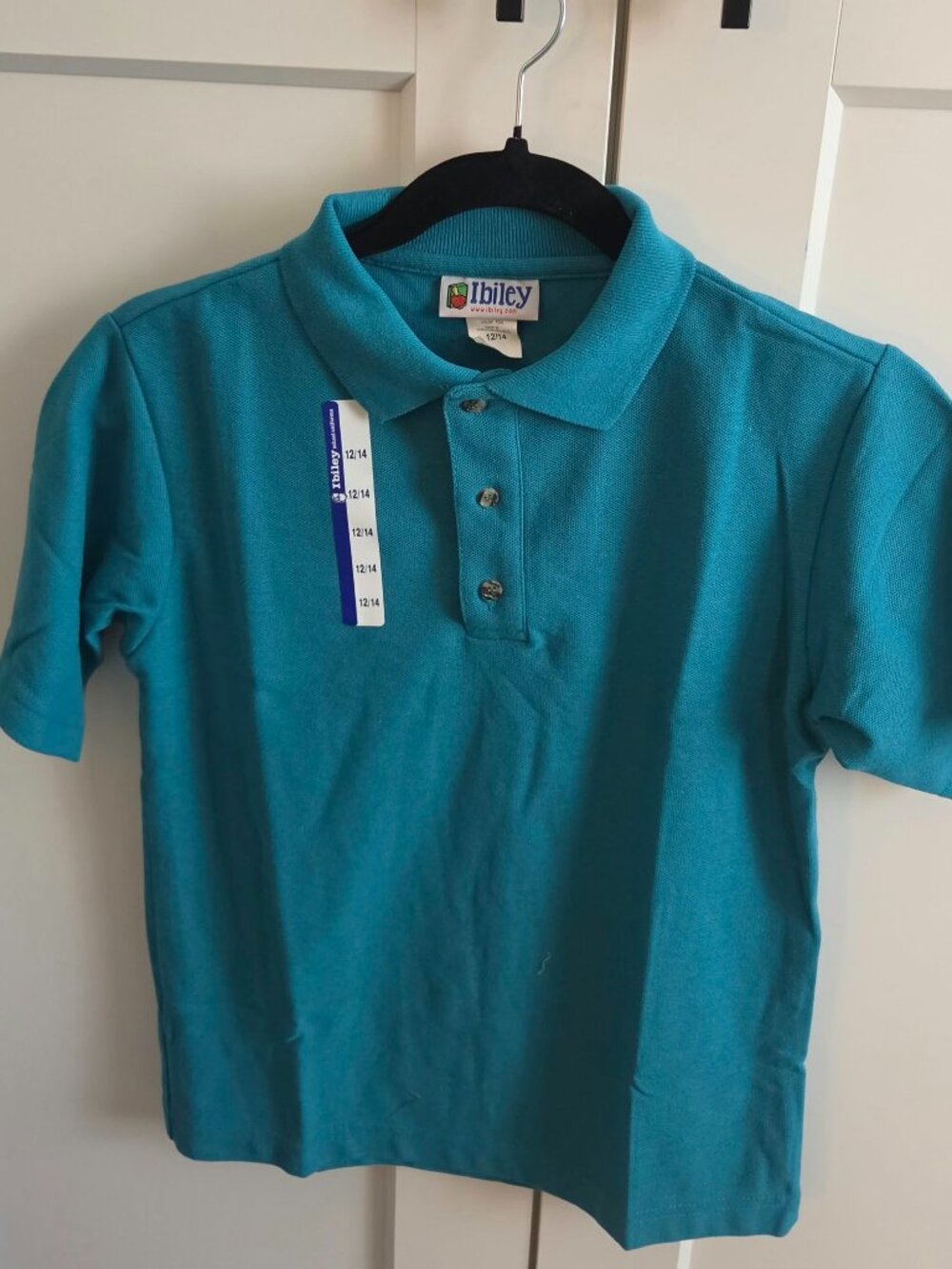NEW with Tags: Ibiley School Uniforms Teal Polo Shirt - Size 12/14